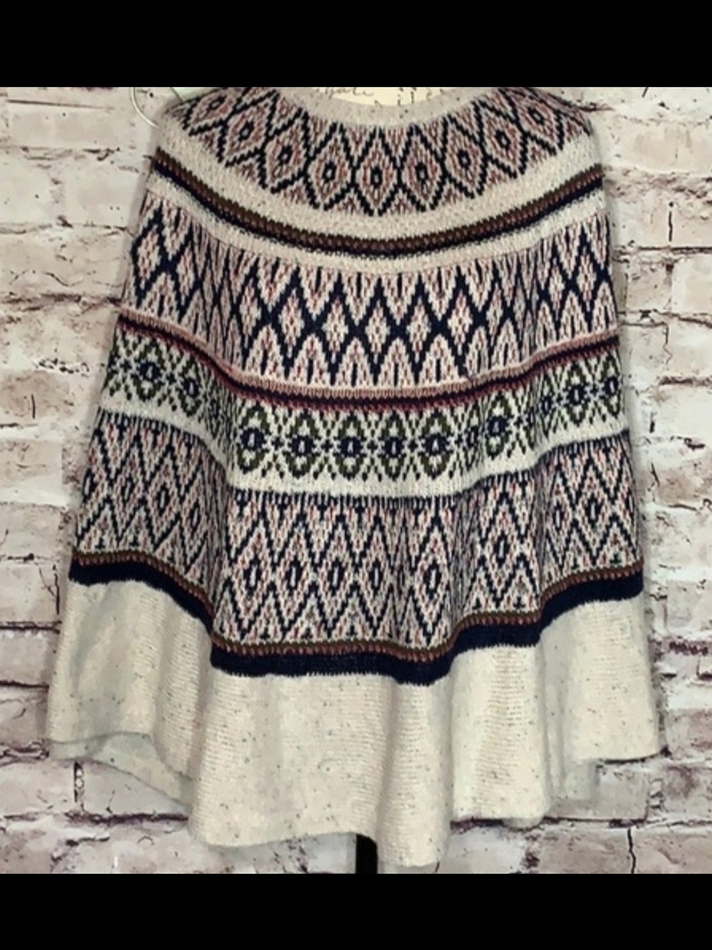 Nwt Ruff Hewn Poncho Shaw Knit Women's Xl